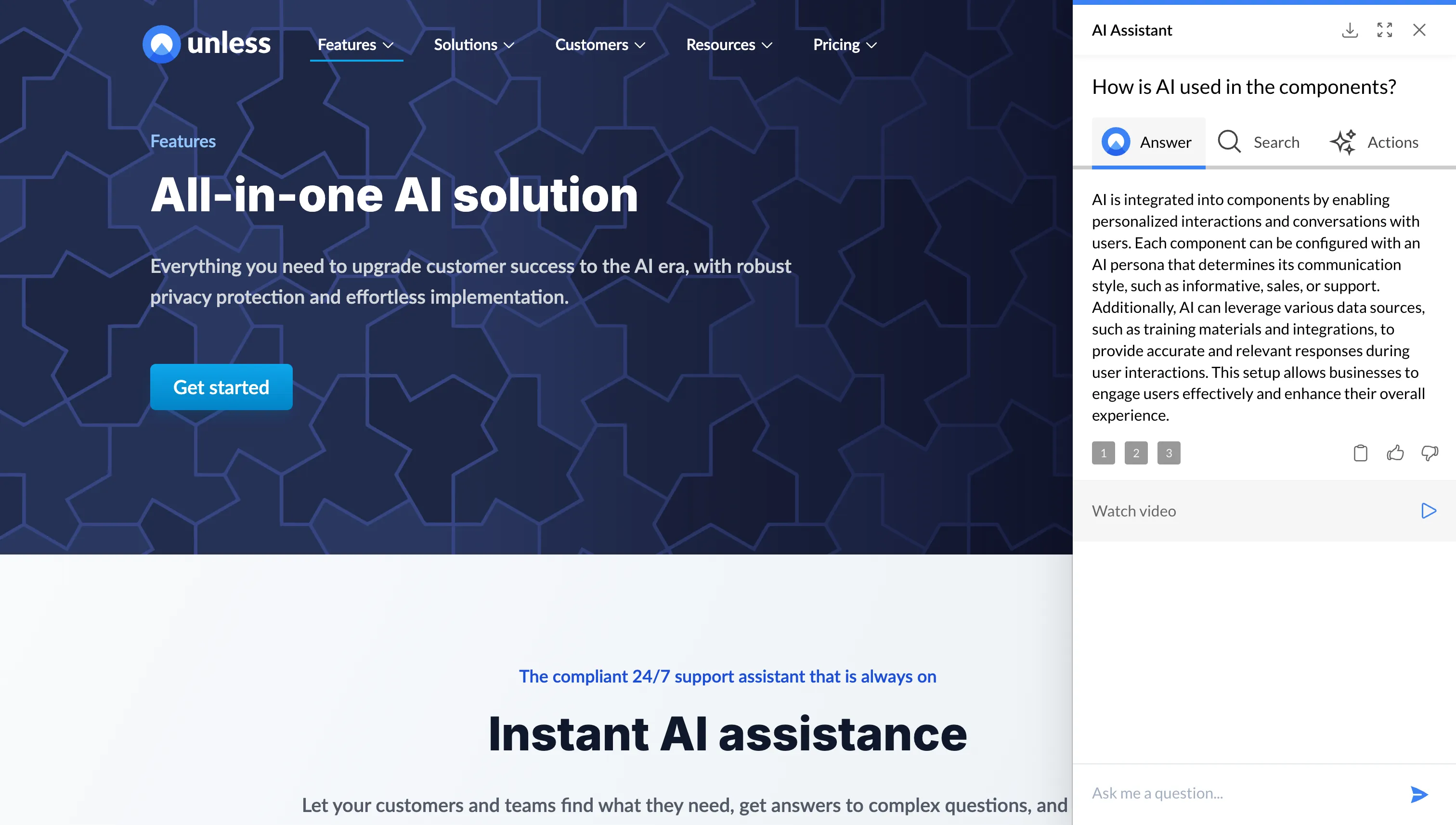 Unless new UI example